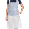 DISPOSABLE WHITE PVC APRONS, PACK OF 100
